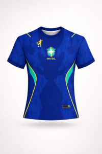 Camiseta azul esportiva Dry-Fit Brasil Copa 2026