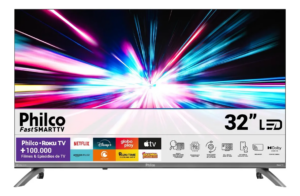Smart TV Philco 32" Roku TV Dolby Audio HDR10