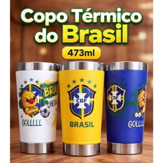 Copo Térmico 473ml Personalizado Brasil Copa 2026