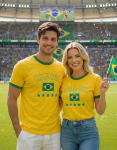 Camiseta Brasil Masculina e Feminina