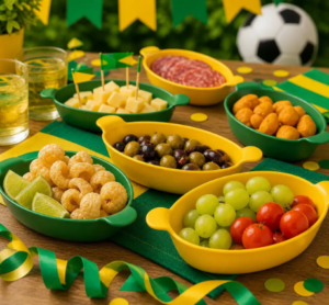 kit petisqueira barquinha verde e amarela Copa do Mundo 2026